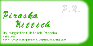 piroska mittich business card